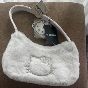 Forever 21 Hello Kitty and Friends White Faux Fur Shoulder Bag